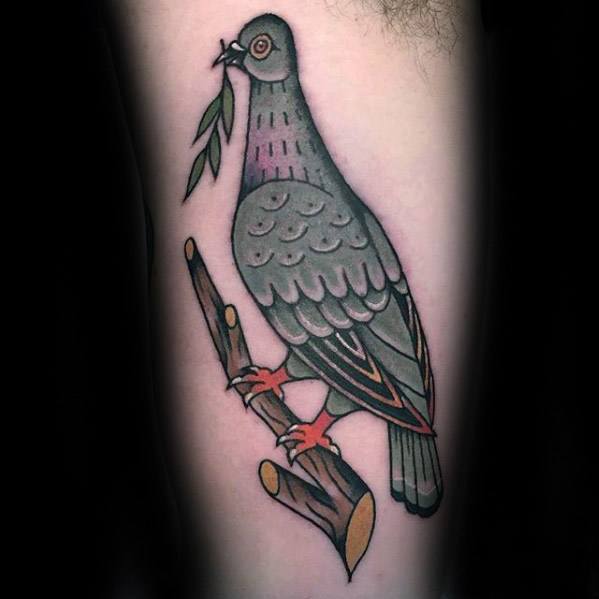 Amazing Mens Pigeon Tattoo Designs
