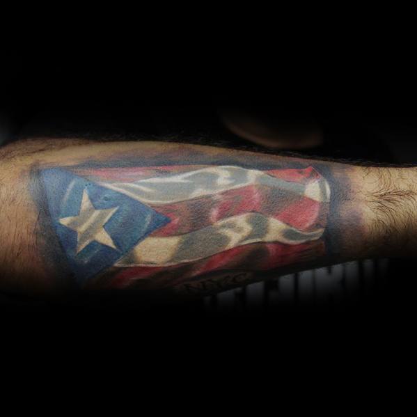 Arm puerto rican flag tattoos. 