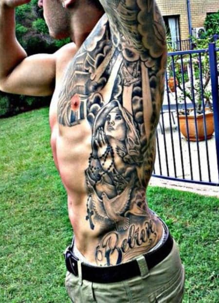 Amazing Men's Rib Tattoo
