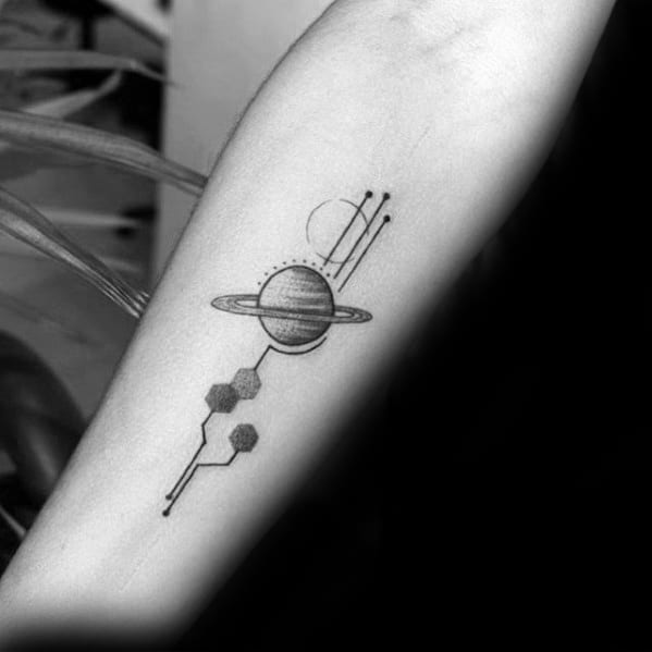 60 Saturn Tattoo Designs For Men - Planet Ink Ideas