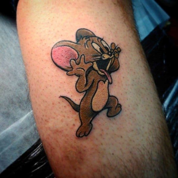 Amazing Mens Tom And Jerry Tattoo Designs