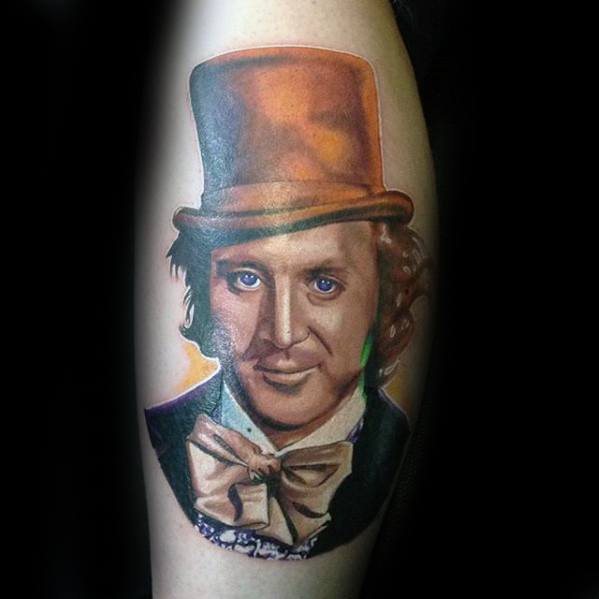 Amazing Mens Willy Wonka Tattoo Designs