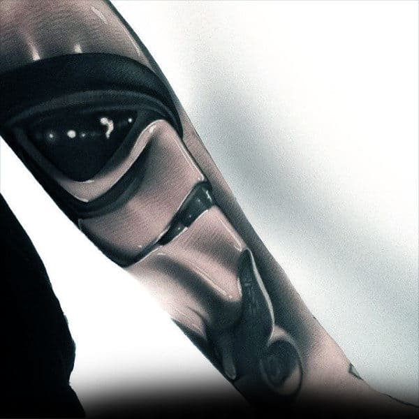 Amazing Stormtrooper Forearm Sleeve Tattoos For Men With 3d Realistic Design