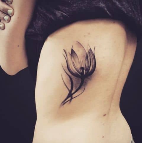Amazing Style Tulip Tattoo