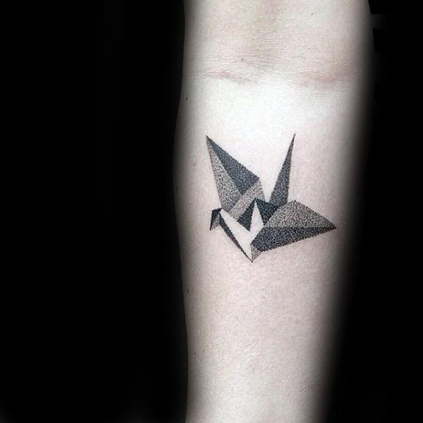 90 Origami Tattoo Designs For Men - Folded Paper Ink Ideas