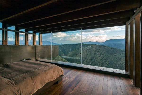 Amazing View Awesome Bedroom With Glass Walls