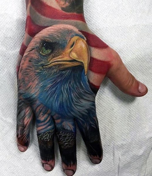 American Eagle Tattoo For Men On Hands