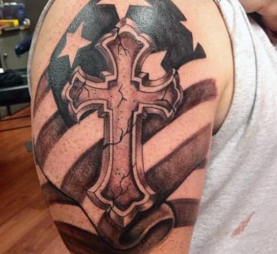 american-flag-cross-tattoos
