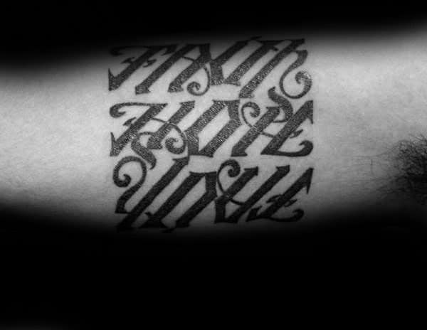 Amigram Hope Bicep Armband Tattoos For Men