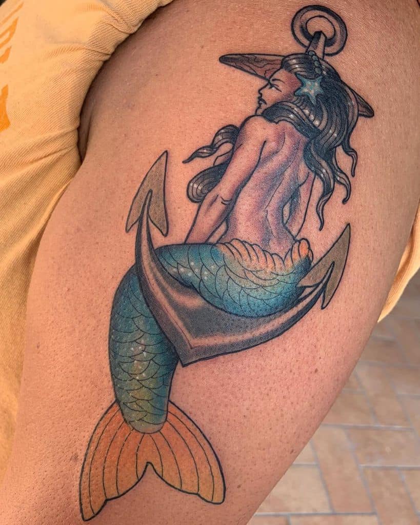 Tattoo uploaded by Neal Ouellet  mermaid pirate evil flag traditional  blackandgreytattoo blackandgrey  Tattoodo