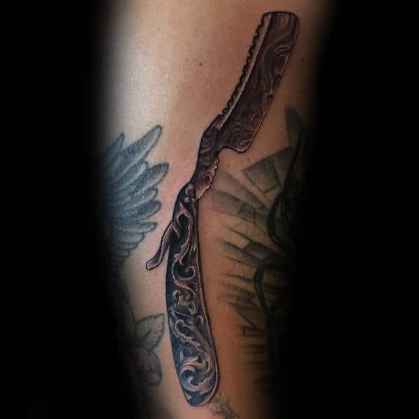 Tattoo uploaded by “Dex” Andrew Barfield • Stay sharp! Razor blade tat for  my buddy Nick!! • Tattoodo