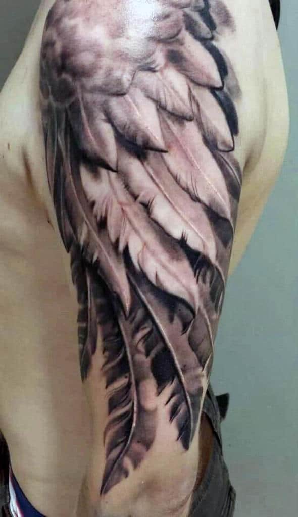Angel Arm Half Sleeve Tattoos For Men