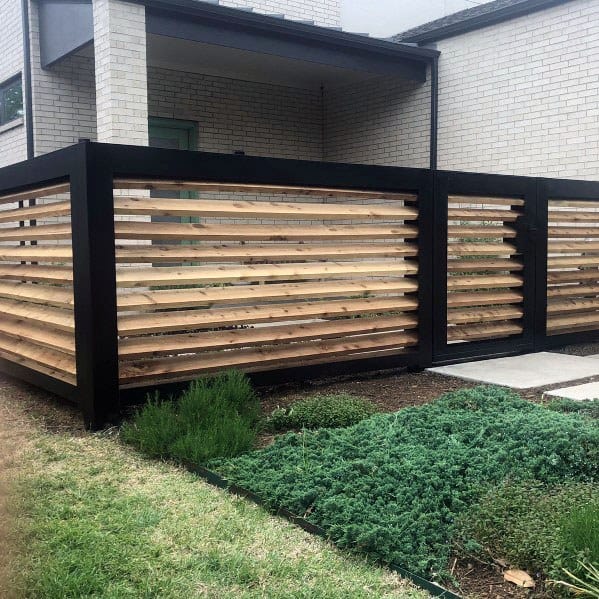 Angled Wood Excellent Exterior Ideas Modern Fence