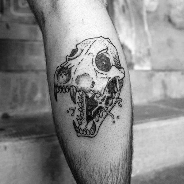 70 Wolf Skull Tattoo Designs For Men - Masculine Ink Ideas