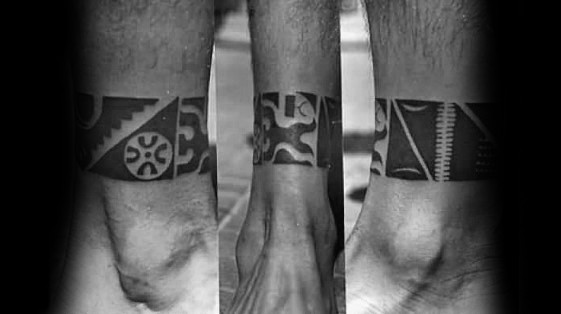 Ankle Band Hawaiian Tribal Tattoo Ideas For Gentlemen