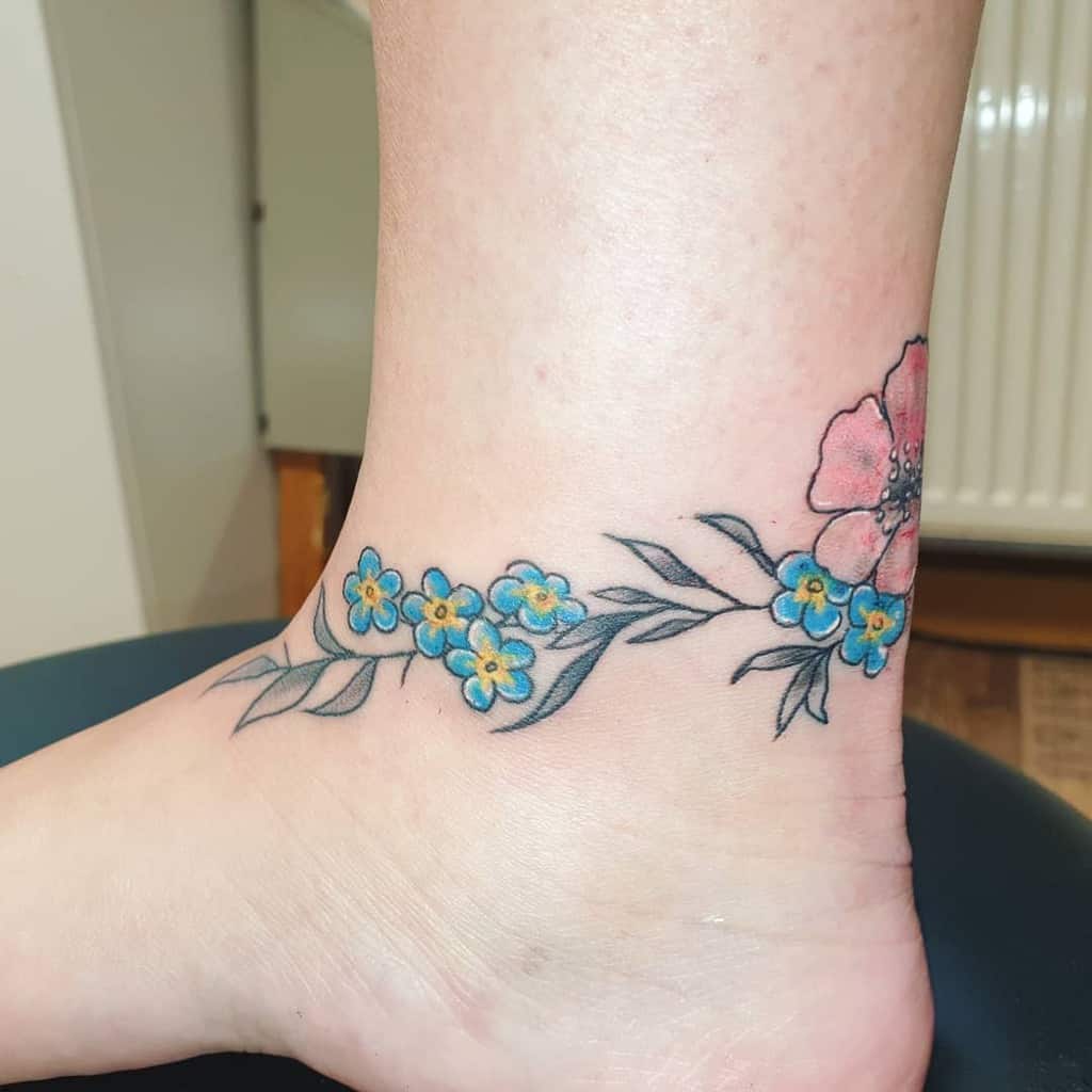 Stunning Forget Me Not Flower Tattoos  Tattoo Glee