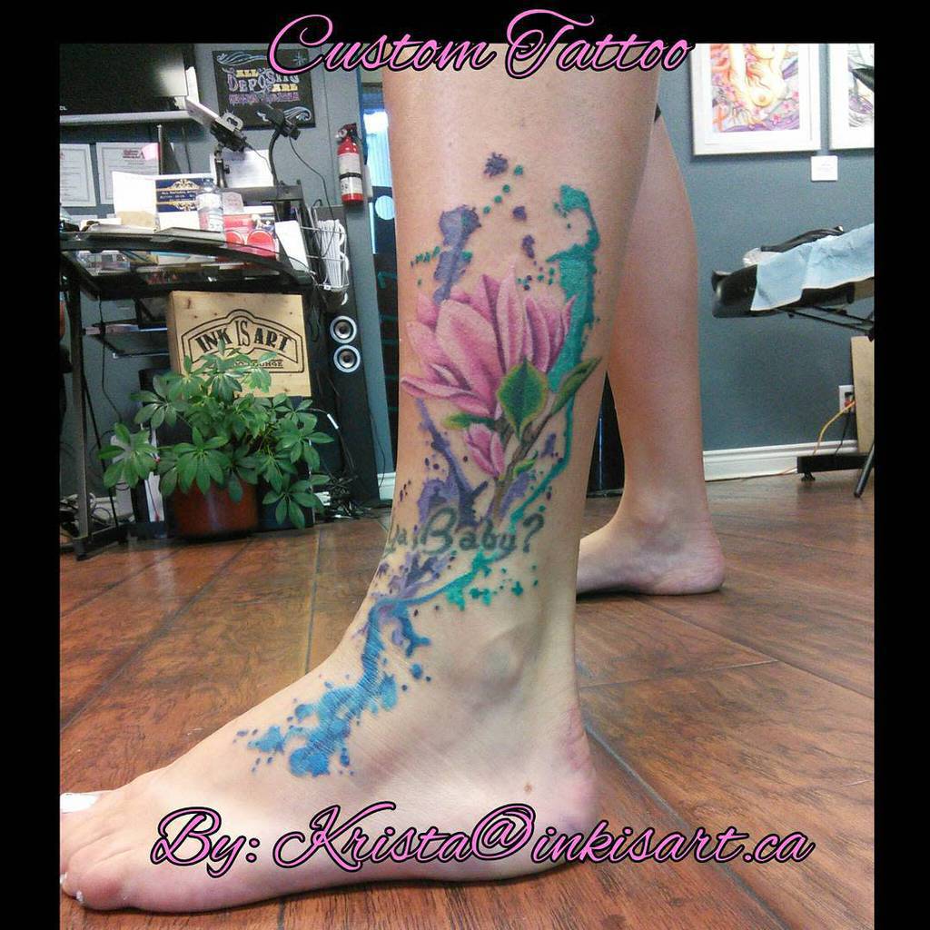 ankle magnolia tattoos tattoomachinegirl