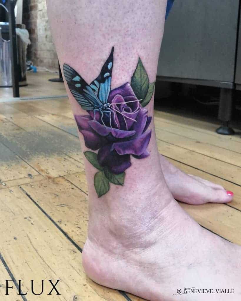 ankle-purple-rose-tattoos-genevieve_vialle