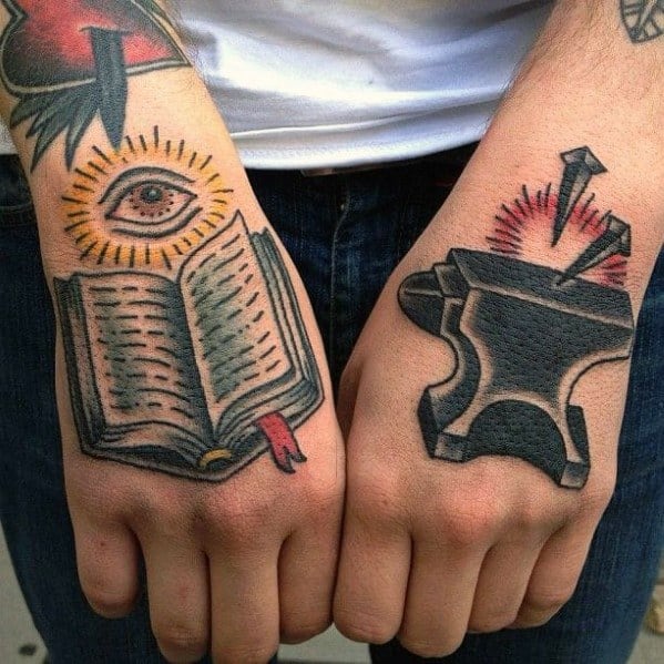 Anvil Tattoos Male Hands