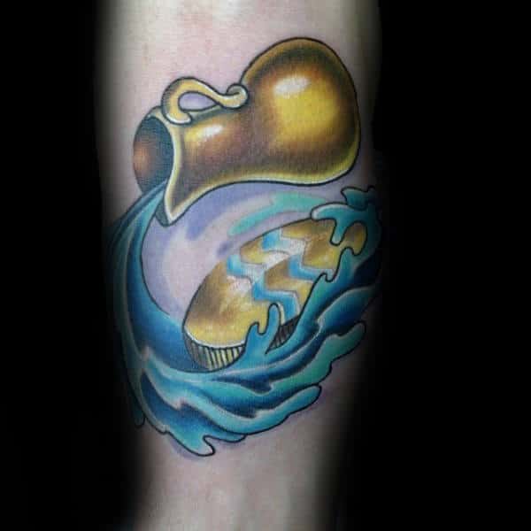 32 Simple and Beautiful Aquarius Tattoos | Aquarius tattoo, Aquarious tattoo,  Subtle tattoos
