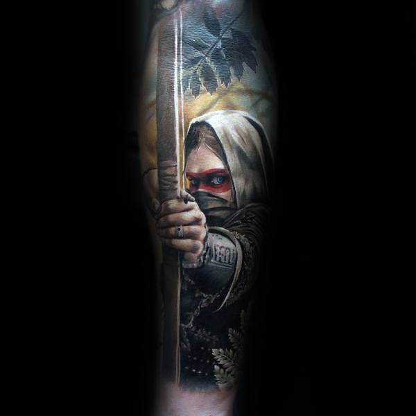 Archery 3d Coolest Tattoos For Guys On Forearm Sleeve