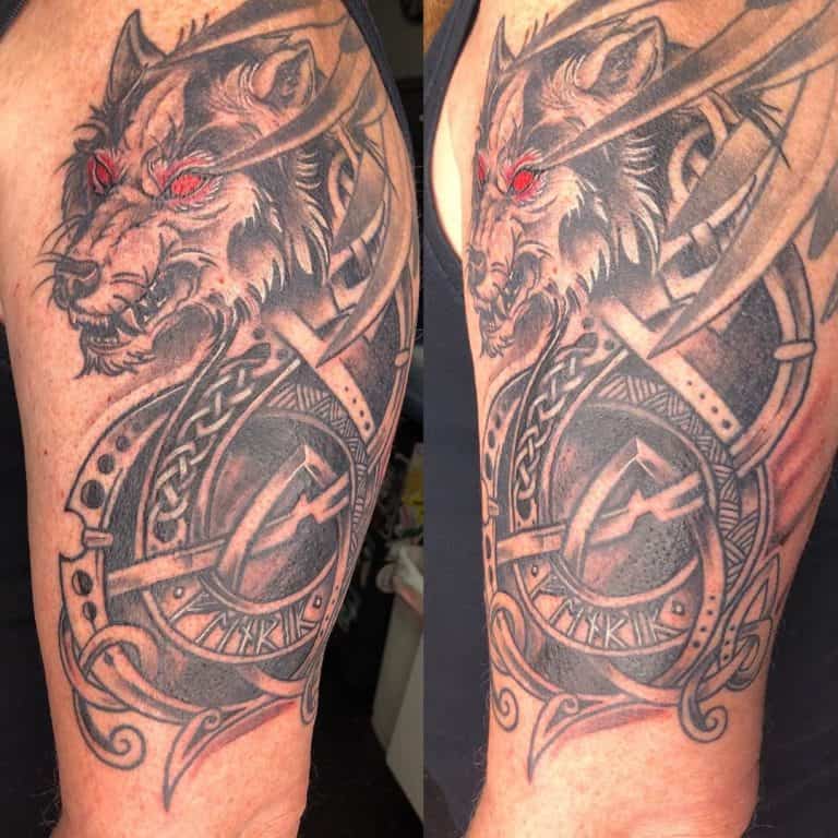 Top 55 Norse Wolf Tattoo Ideas - [2021 Inspiration Guide]