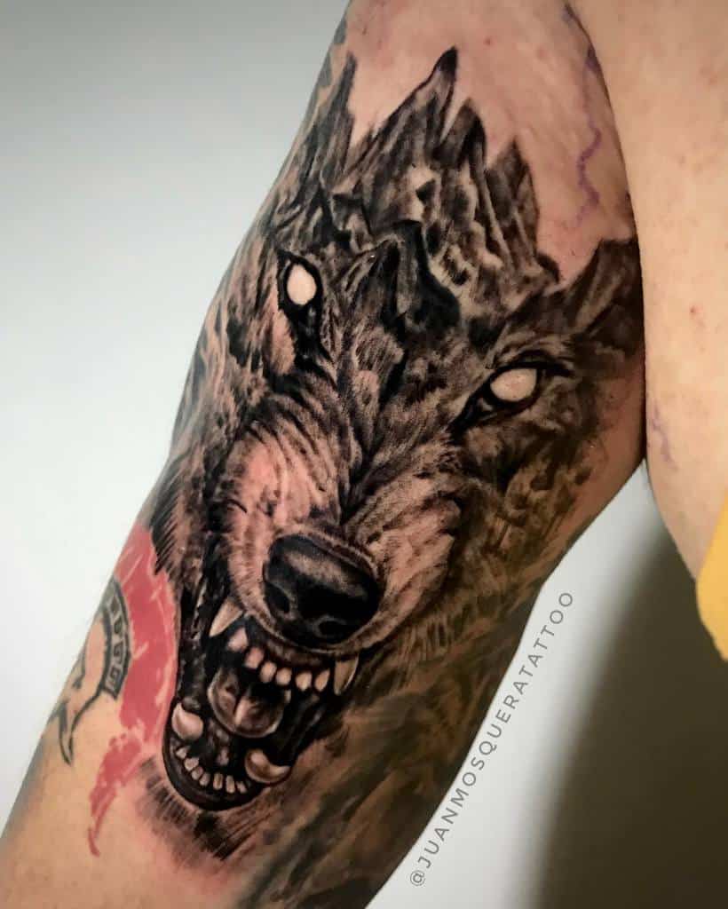 arm Norse Wolf Tattoos juanmosqueratattoo