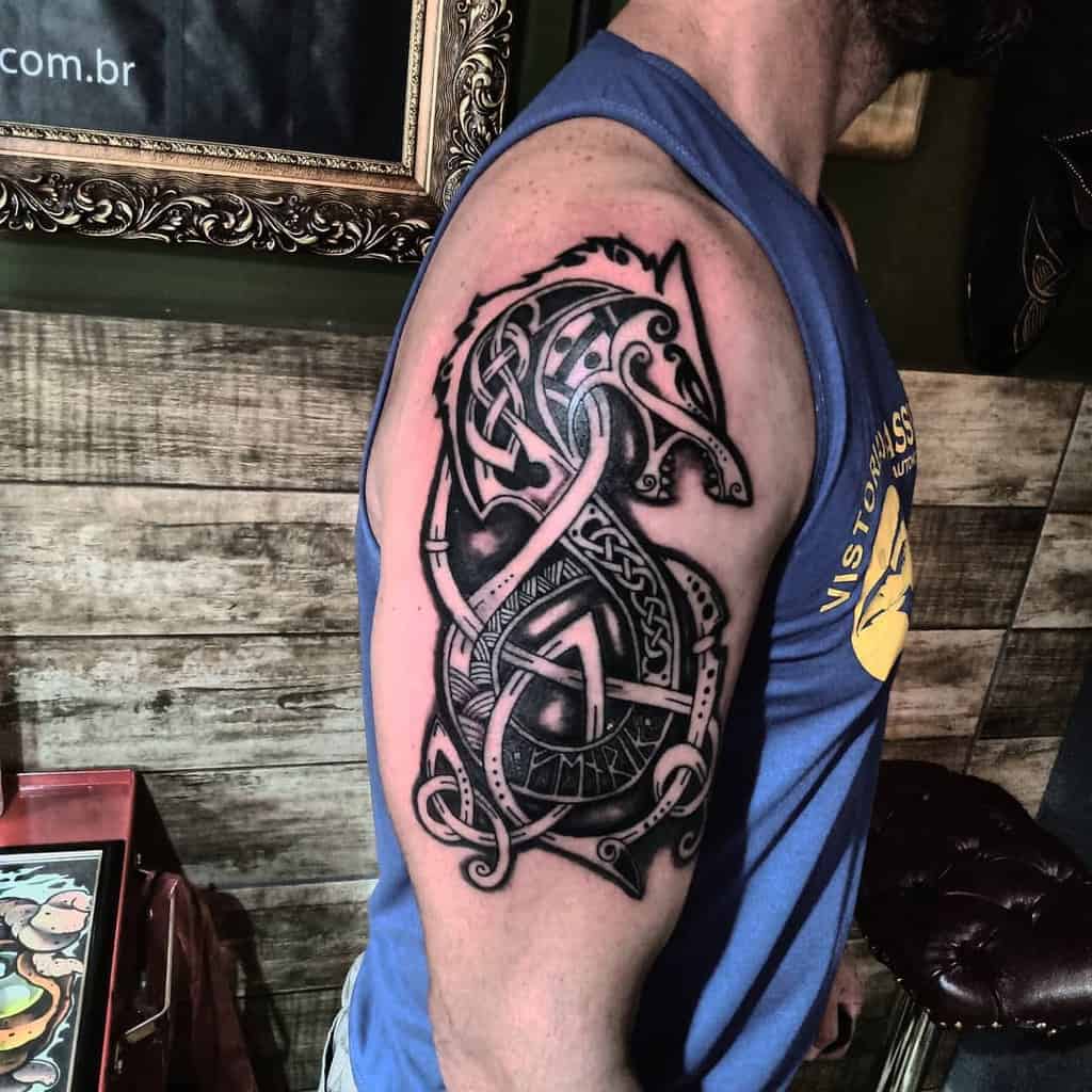 arm Norse Wolf Tattoos nillsonmonteiro_tattoo