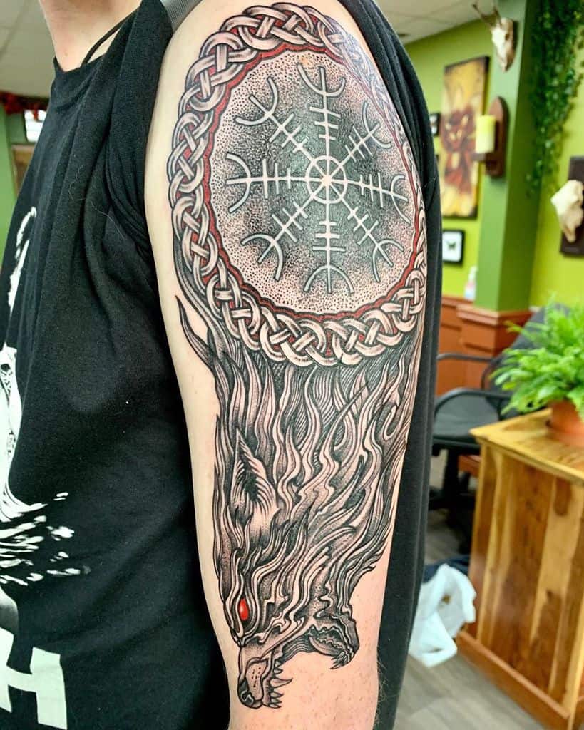 arm Norse Wolf Tattoos woodland_realm_tattoos