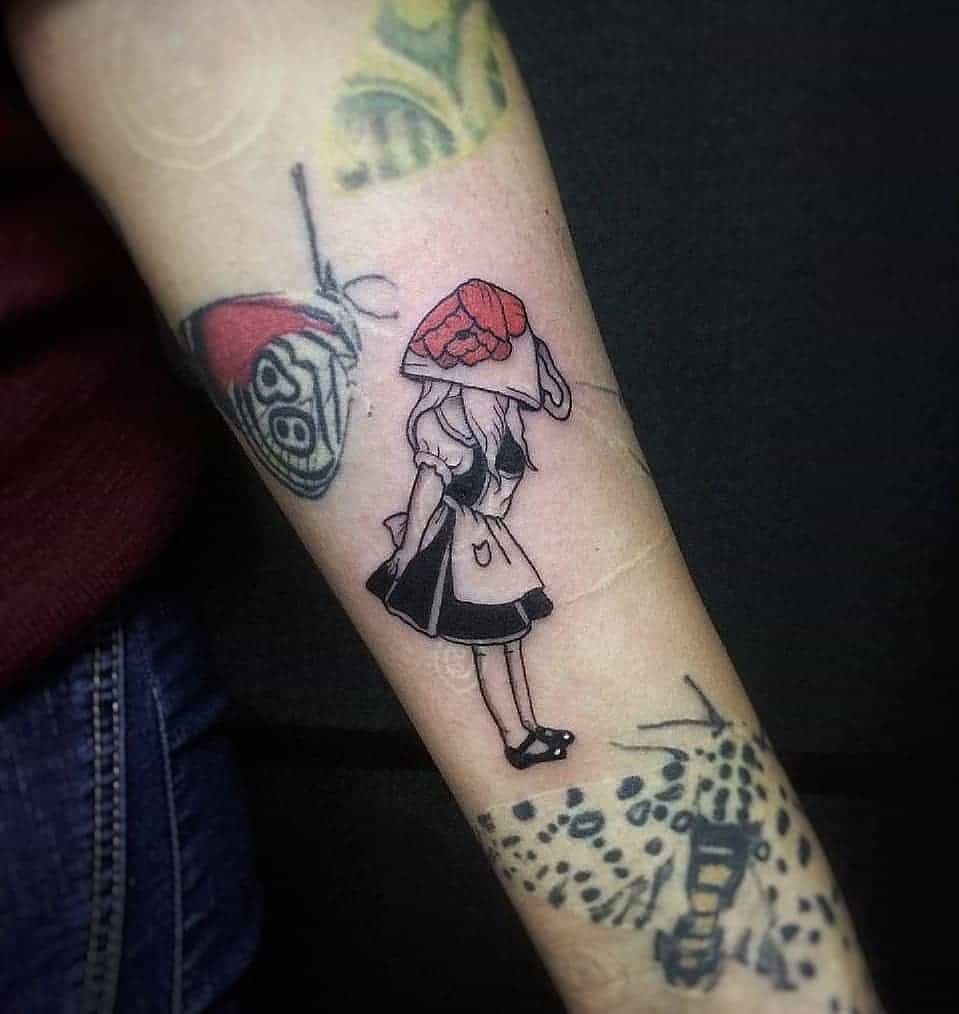 arm alice in wonderland tattoos buganvilia_tatuajes