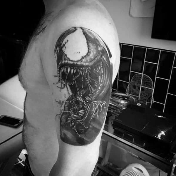 Venom spiderman tattoo by Sergey Shanko  No 1848