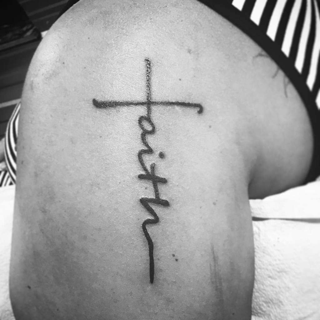 arm faith cross tattoo rocheinktattoos