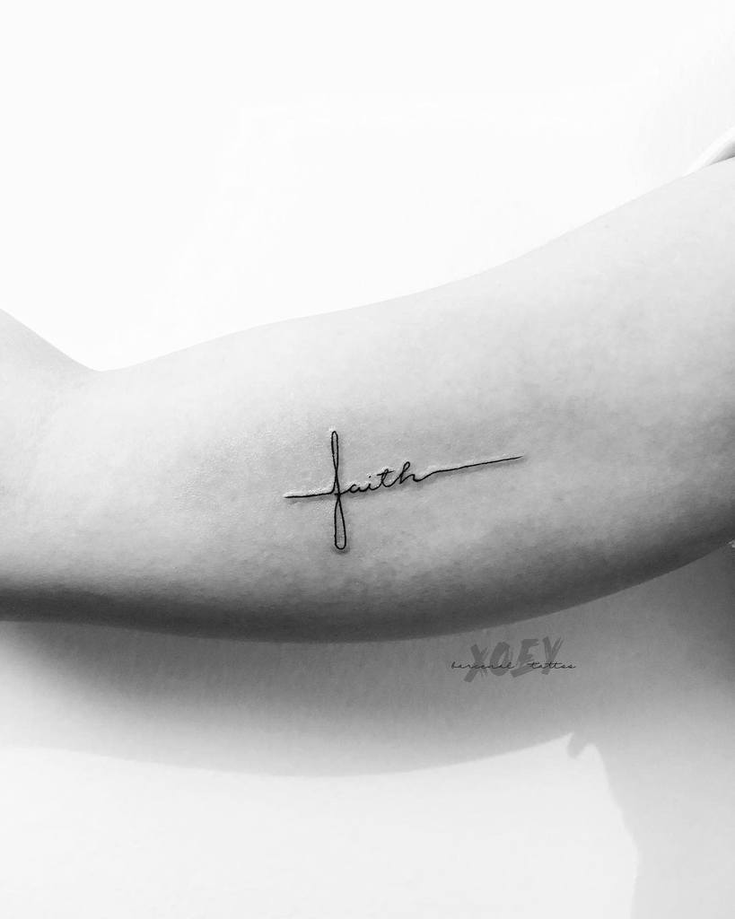 arm faith cross tattoo xoeybarcenal_tattoo