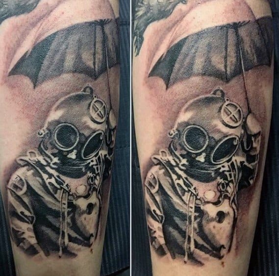 Arm Guys Diver Tattoo
