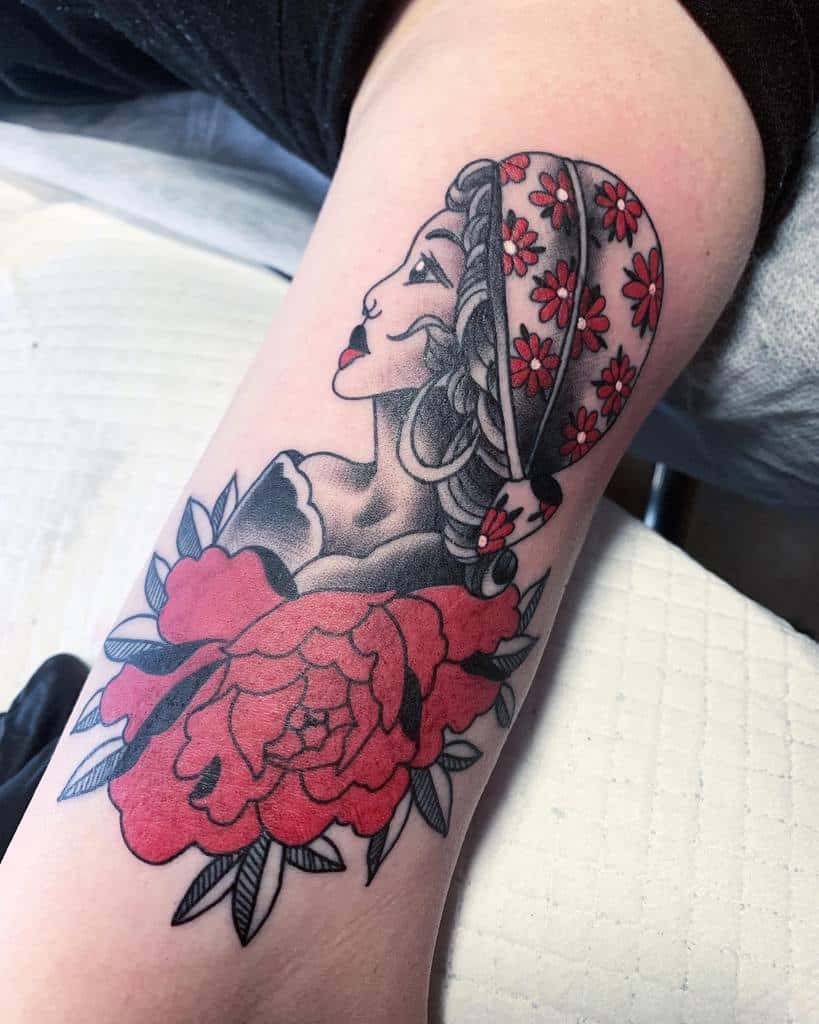 arm gypsy rose tattoos dollabill_yall_tattooer