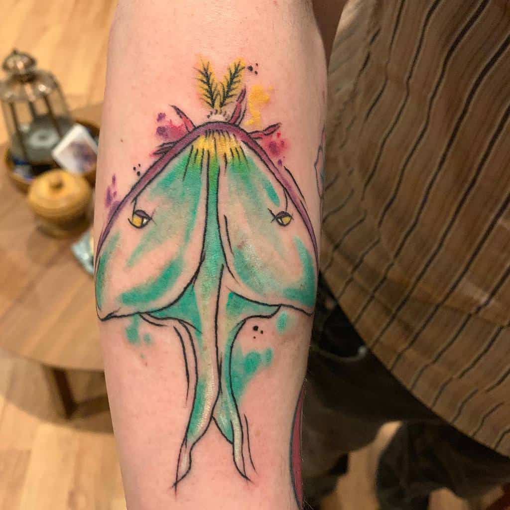 Arm Luna Moth Tattoo Kale.seitan