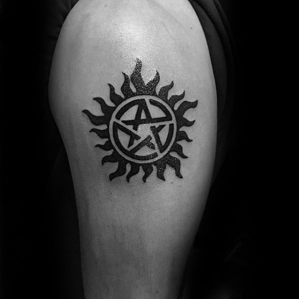 Arm Male Anti Possession Supernatural Tattoo Designs