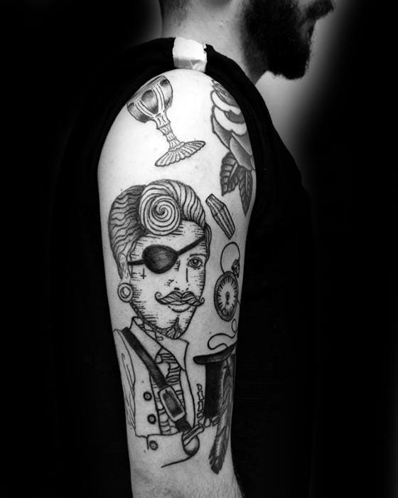 Arm Mens Magician Tattoo Design Ideas