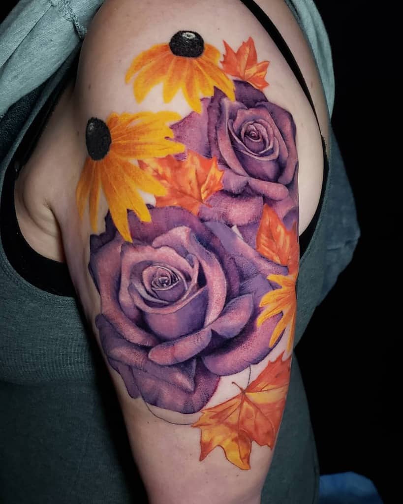 arm purple rose tattoos abbeyschulz.ink