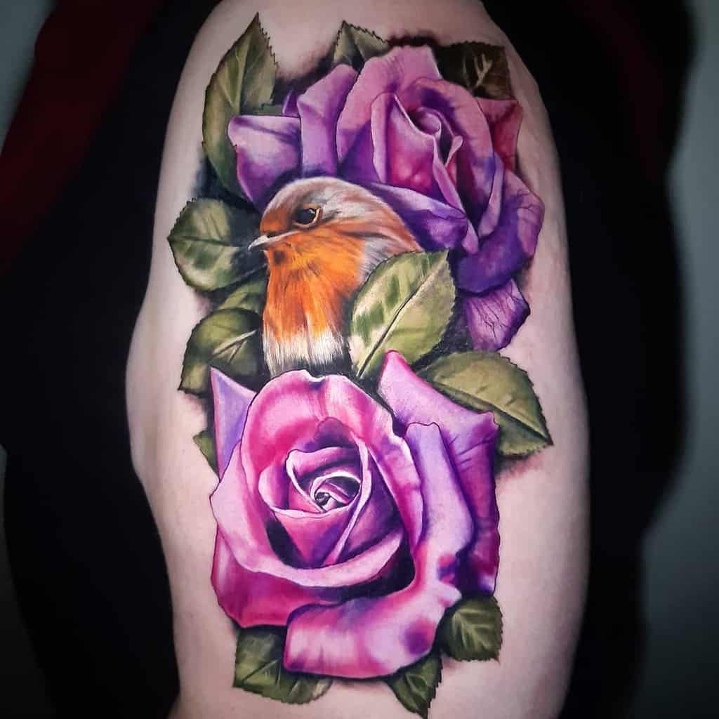 arm purple rose tattoos emilystewartist