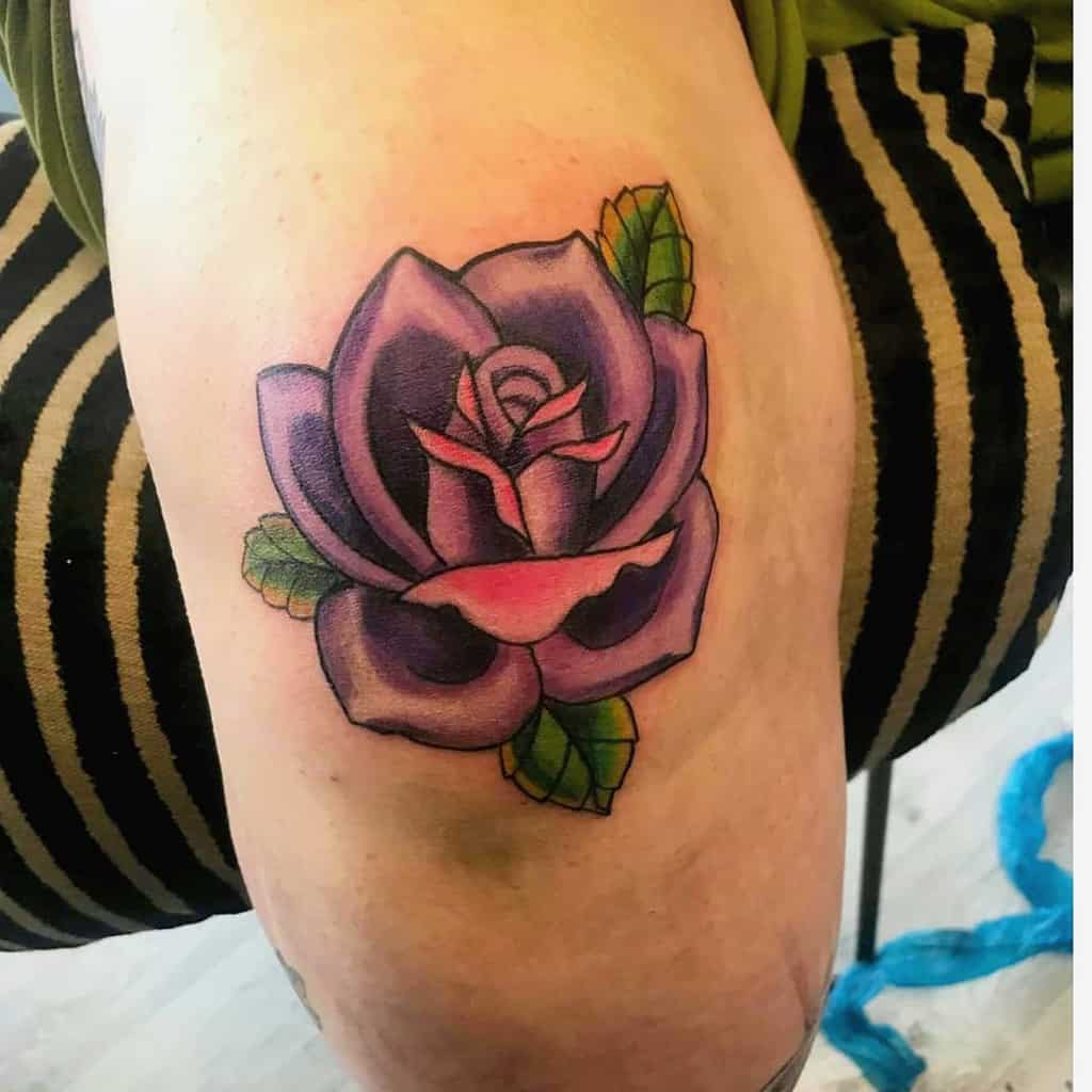 arm purple rose tattoos joepaul56