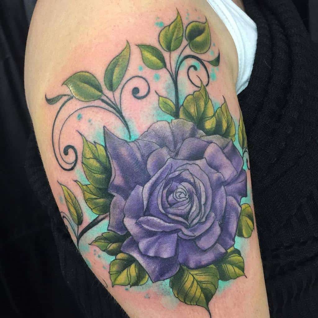 arm purple rose tattoos niki_nix_army