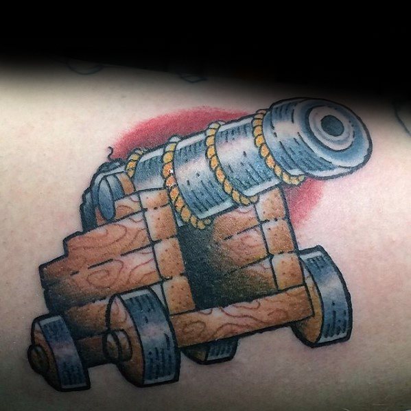 American Traditional Cannons  Traditional tattoo sleeve Traditional  nautical tattoo Traditional tattoo