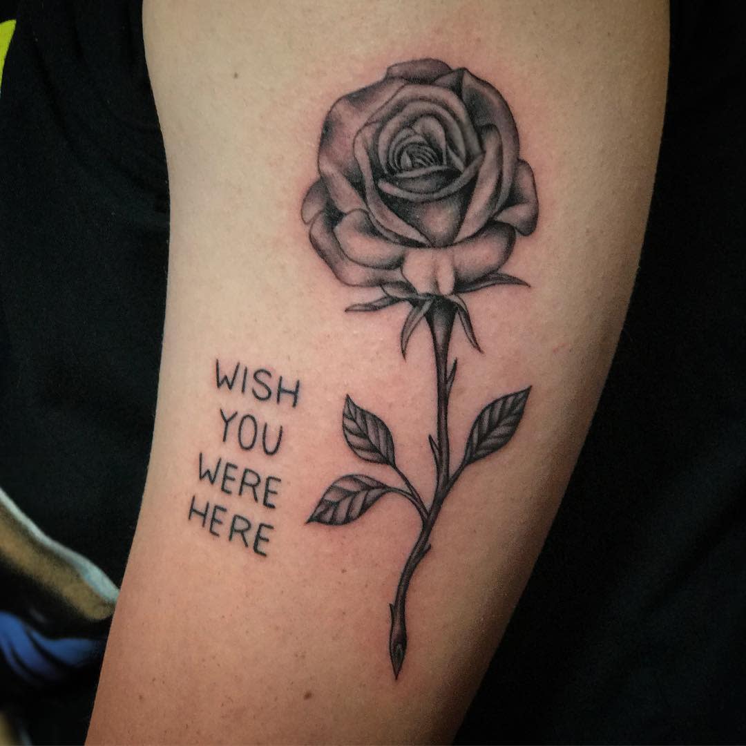 arm rose with stem tattoos verotattooine.