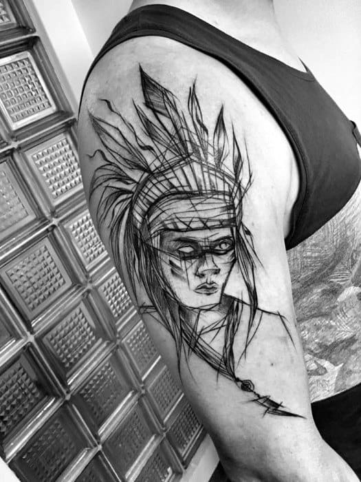 Arm Sketch Mens Tattoo Ideas