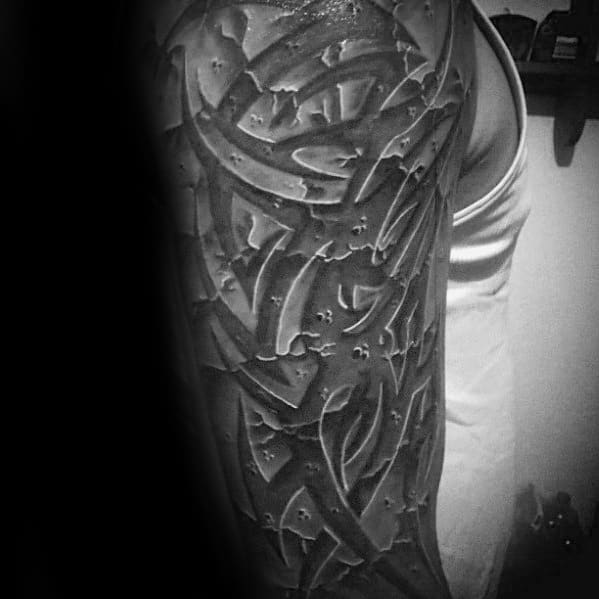 Arm Sleeve Guys 3d Tribal Tattoo Inspiration