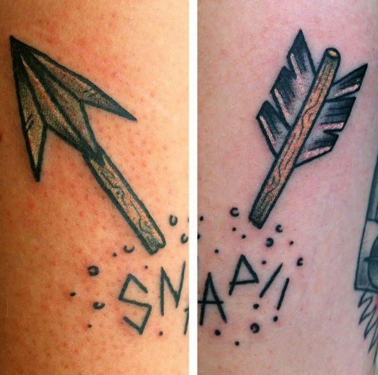 Arm Snap Broken Arrow Guys Tattoos