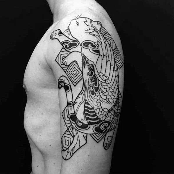 Arm Surrealism Mens Tattoo Designs