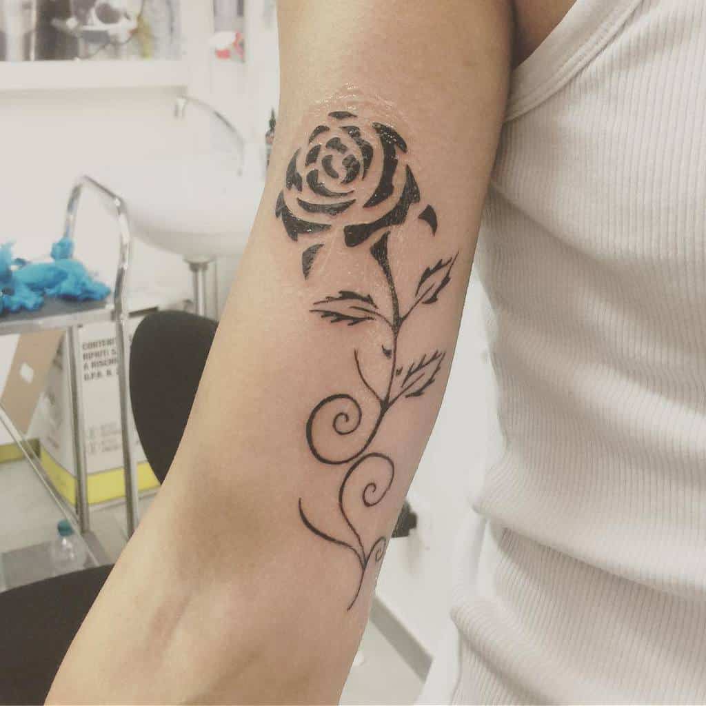 arm tribal rose tattoos miss.mandala.tattoo.artist
