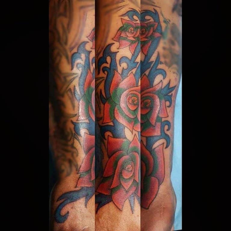 60 Classic Tribal Rose Tattoo Ideas   Arm Tribal Rose Tattoos Orne.tattoo 768x768 